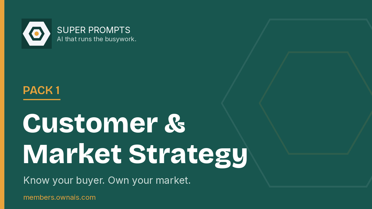 Pack 1: Customer & Market Strategy — cover